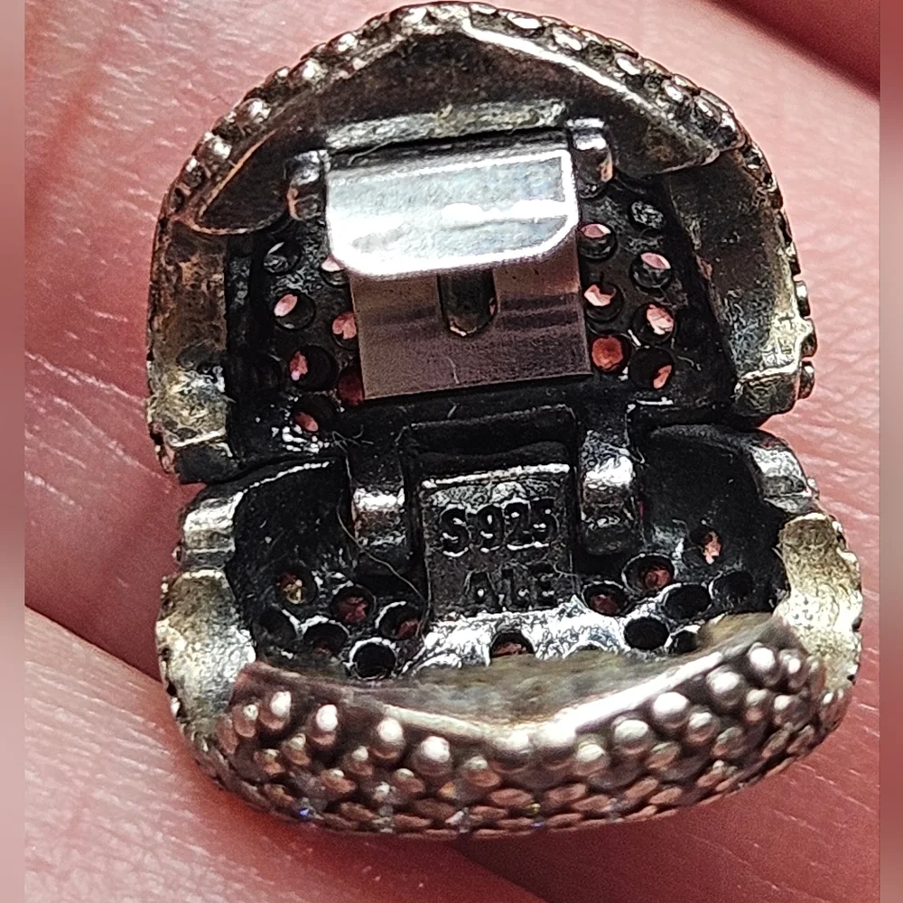 Pandora Charm Heart Shape Clip On ALE 925 Silver Vintage Retired